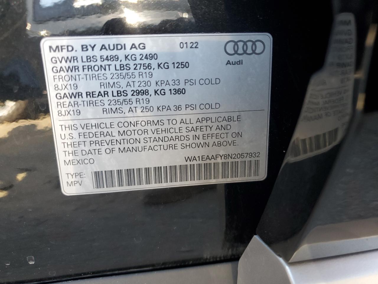 2022 Audi Q5 Premium Plus 45 VIN: WA1EAAFY8N2057932 Lot: 77234094