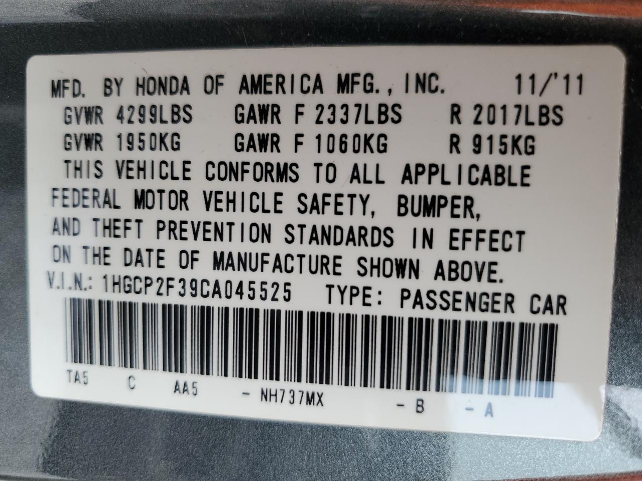 2012 Honda Accord - Image 12