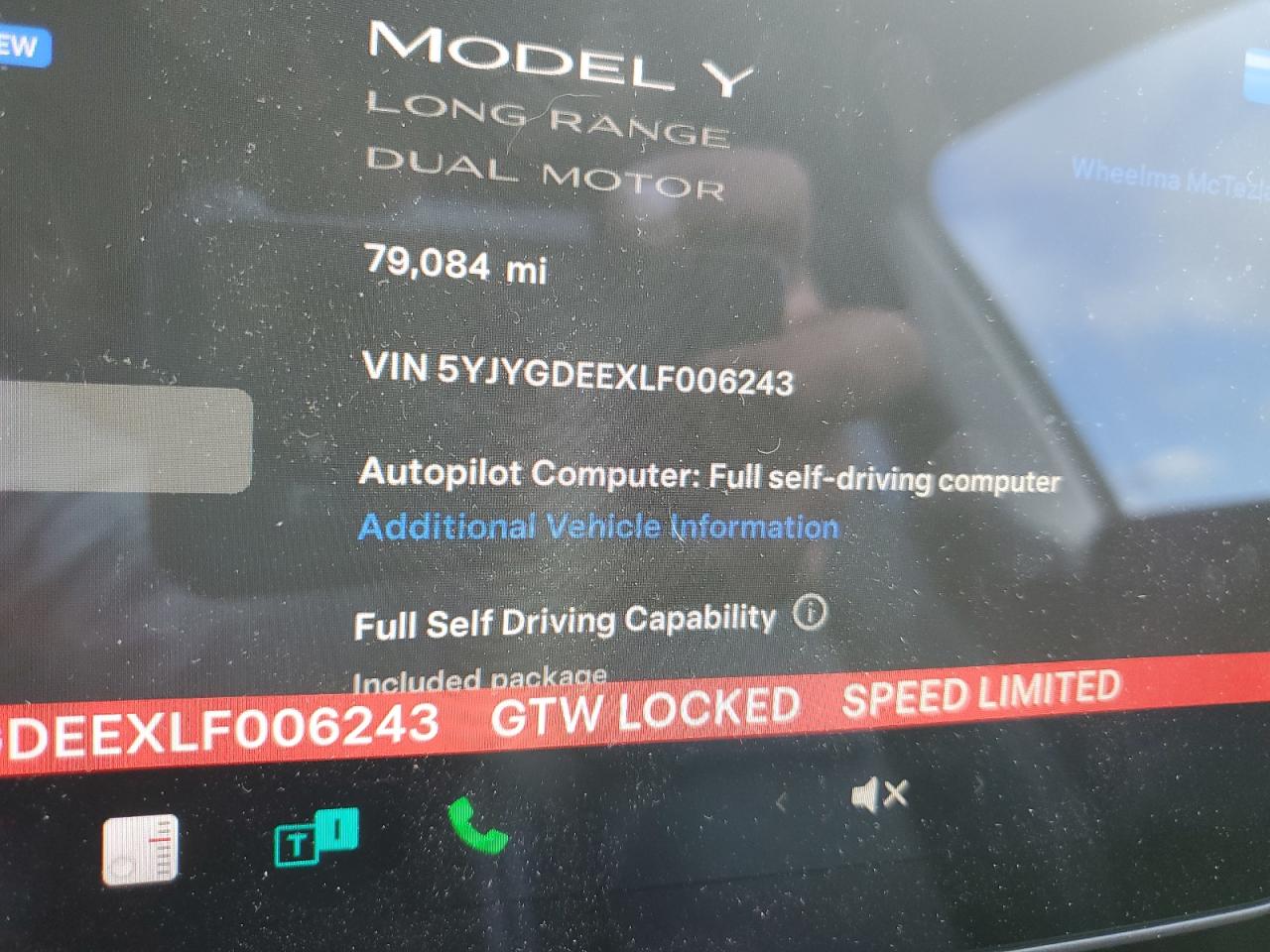 2020 Tesla Model Y VIN: 5YJYGDEEXLF006243 Lot: 75625764