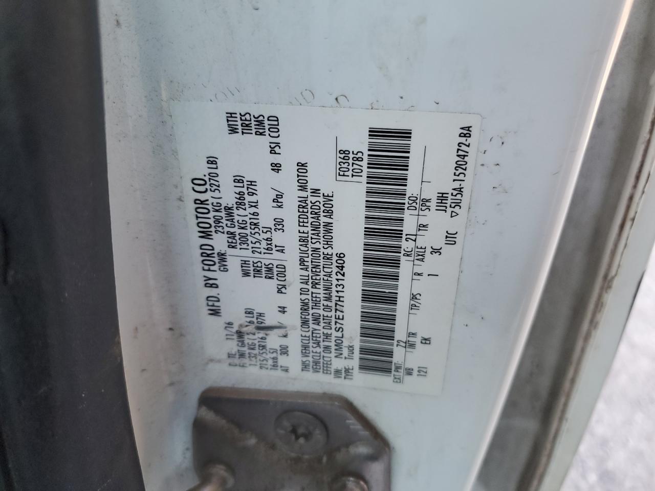 NM0LS7E77H1312406 2017 Ford Transit Connect Xl