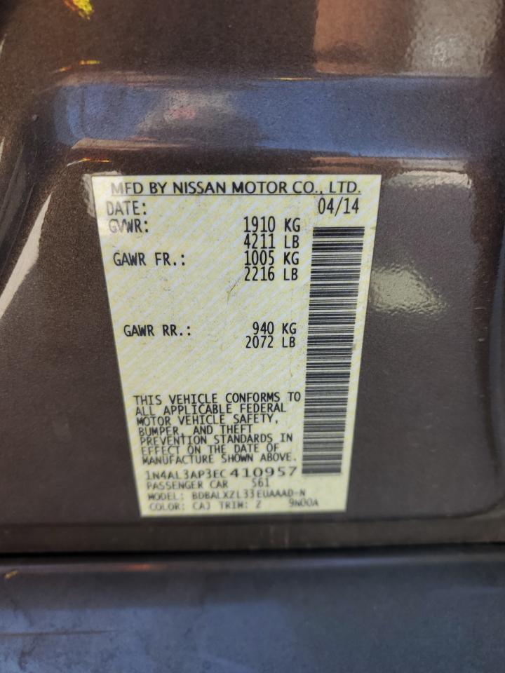 VIN 1N4AL3AP3EC410957 2014 NISSAN ALTIMA no.12