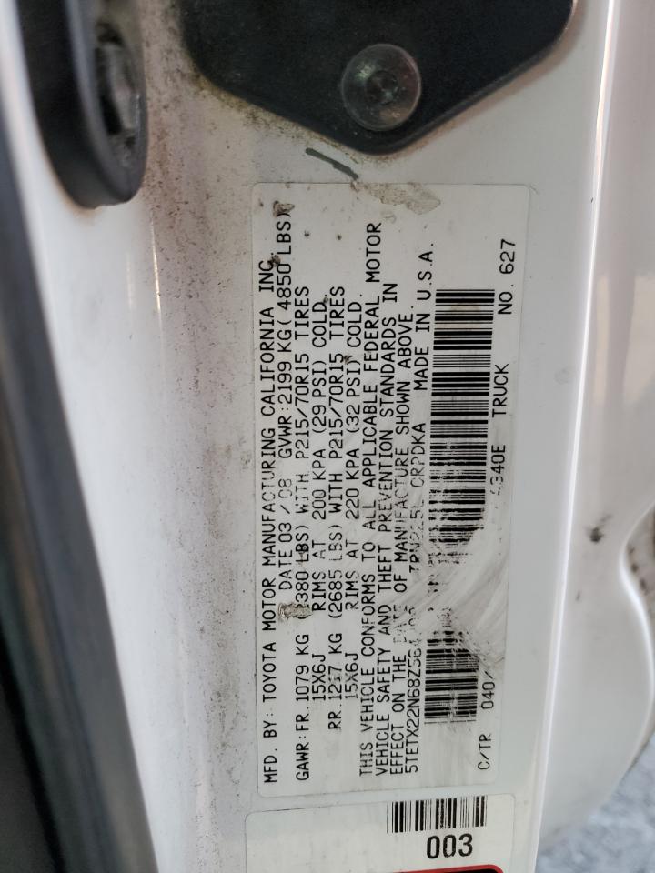 5TETX22N68Z564308 2008 Toyota Tacoma Access Cab