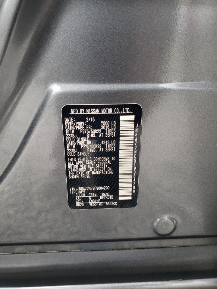 2015 Infiniti Qx80 VIN: JN8AZ2NE9F9084290 Lot: 79887684