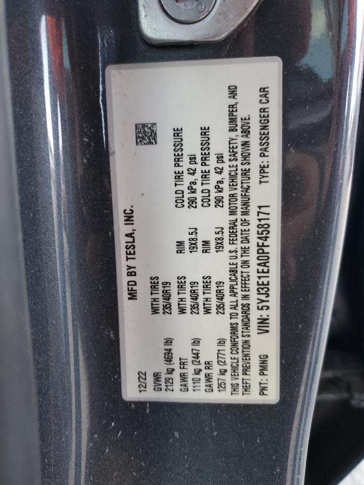 5YJ3E1EA0PF458171 2023 Tesla Model 3