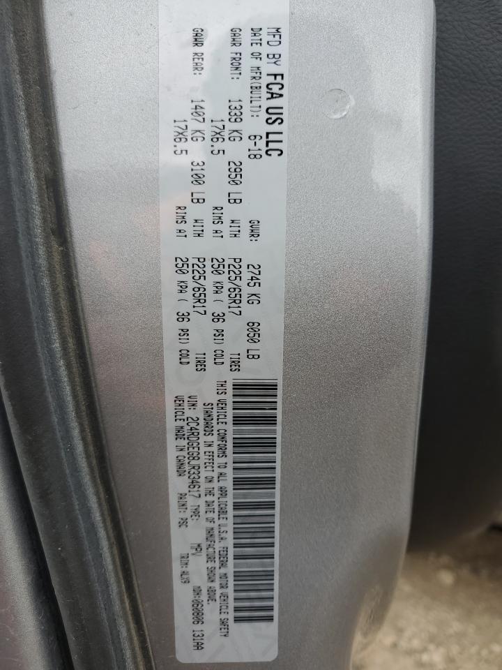 2C4RDGEG8JR334617 2018 Dodge Grand Caravan Gt