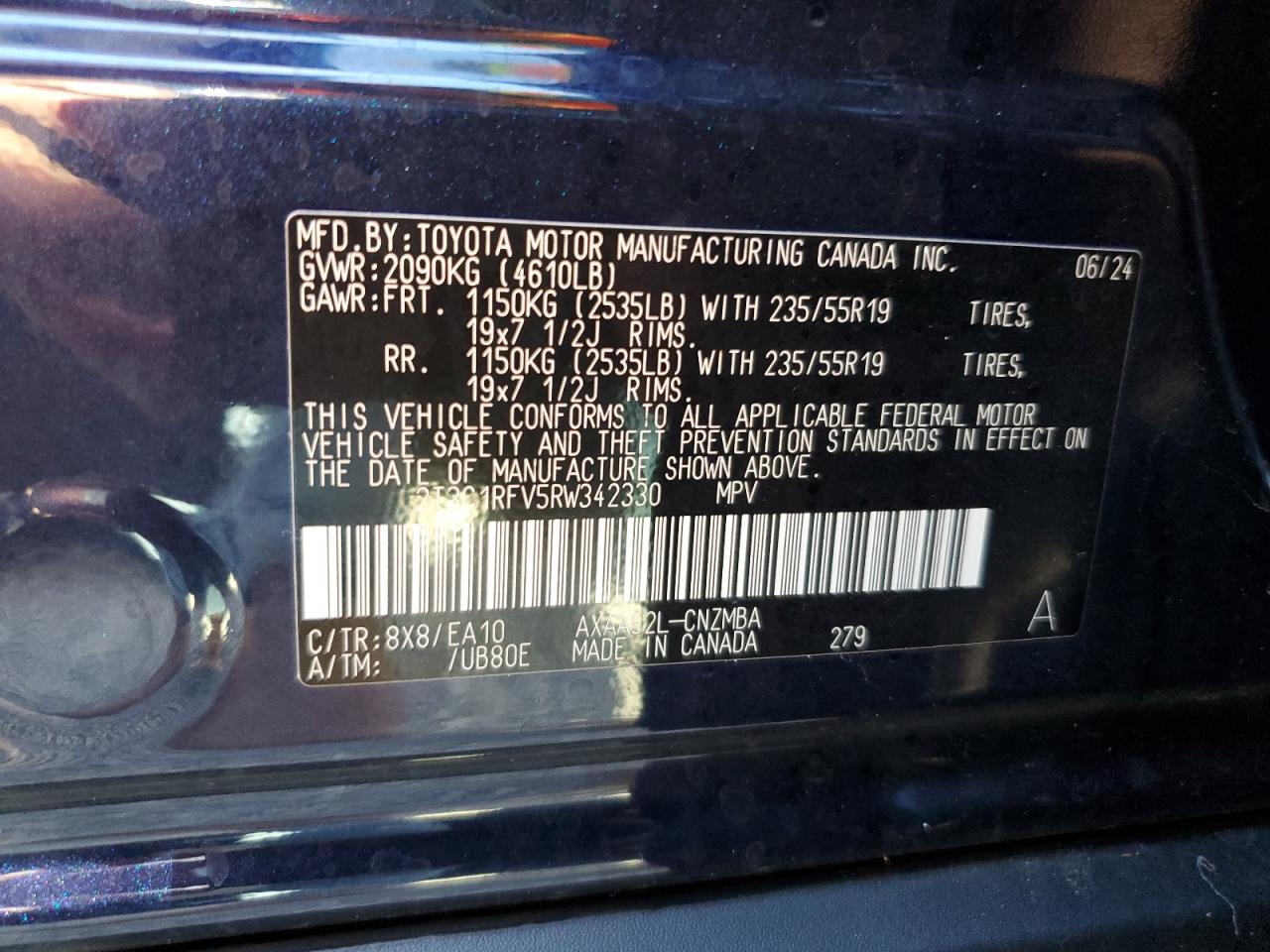 2T3C1RFV5RW342330 2024 Toyota Rav4 Xle Premium