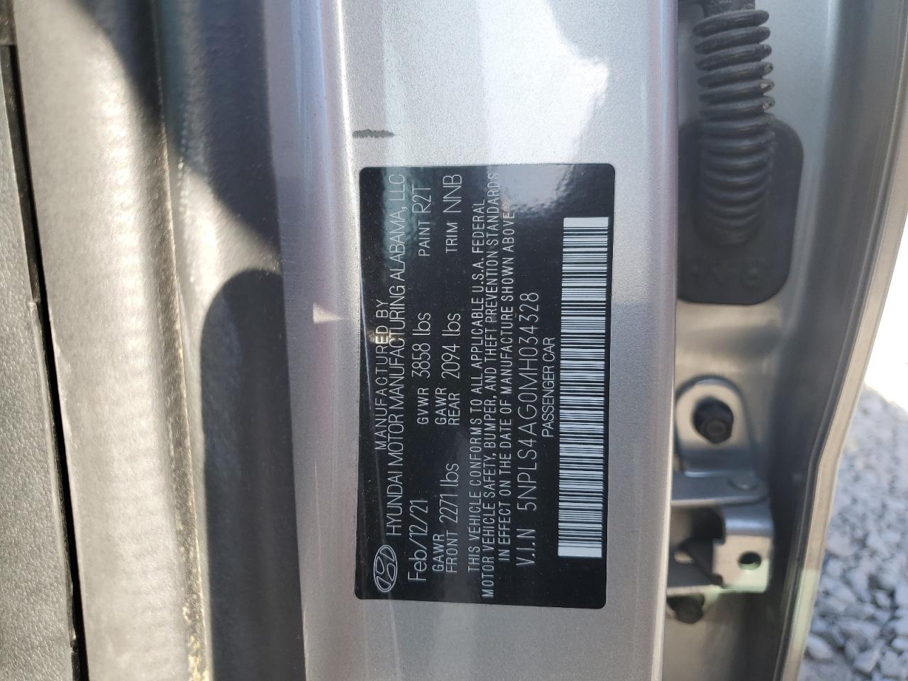 5NPLS4AG0MH034328 2021 Hyundai Elantra Sel