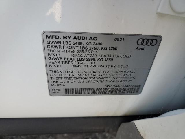 WA1BAAFY5M2128358 Audi Q5 PREMIUM 13