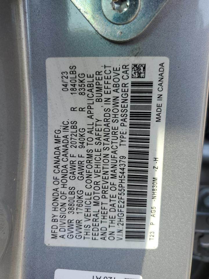 2HGFE2F55PH544379 2023 Honda Civic Sport