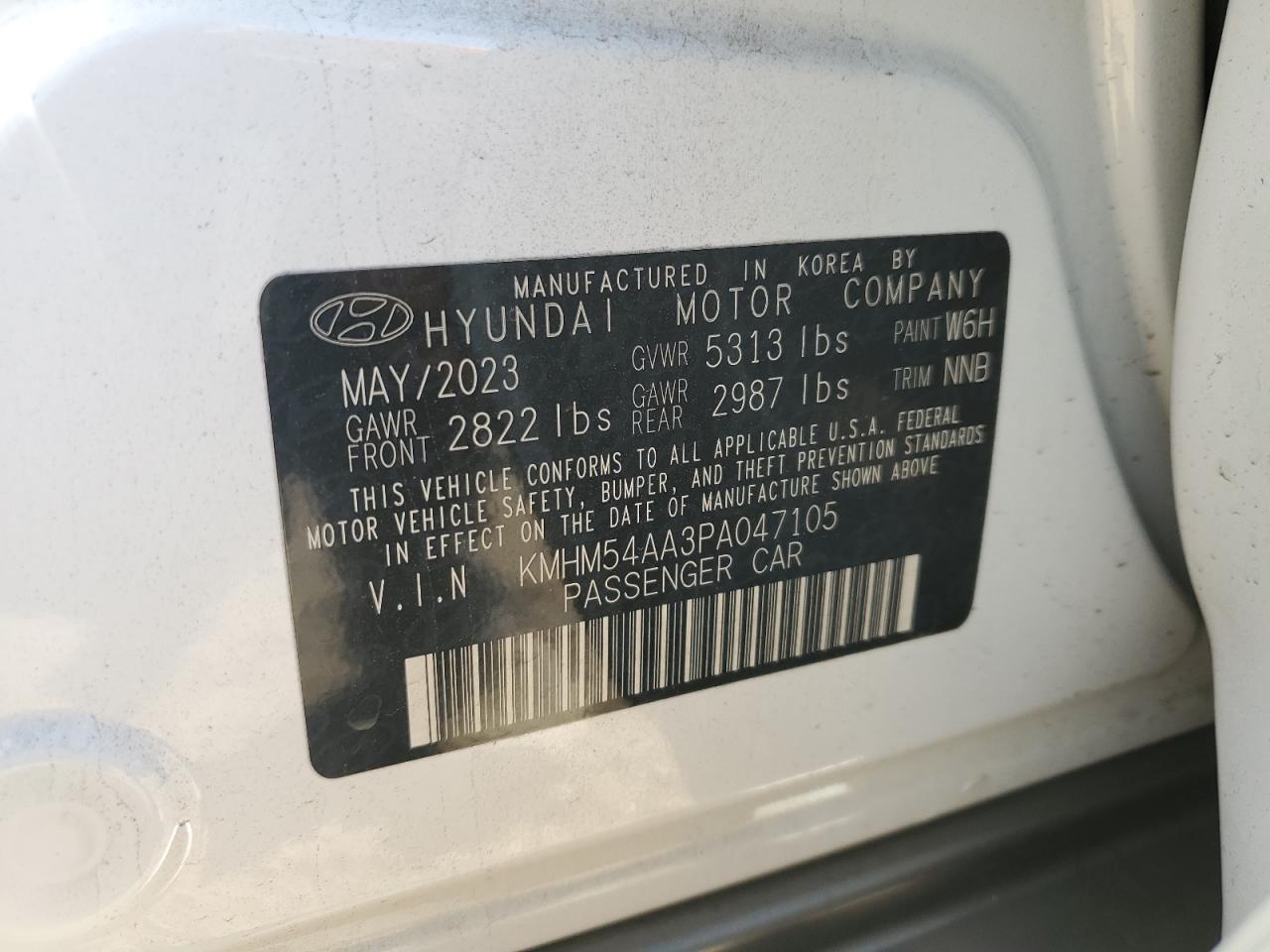 KMHM54AA3PA047105 2023 Hyundai Ioniq 6 Limited