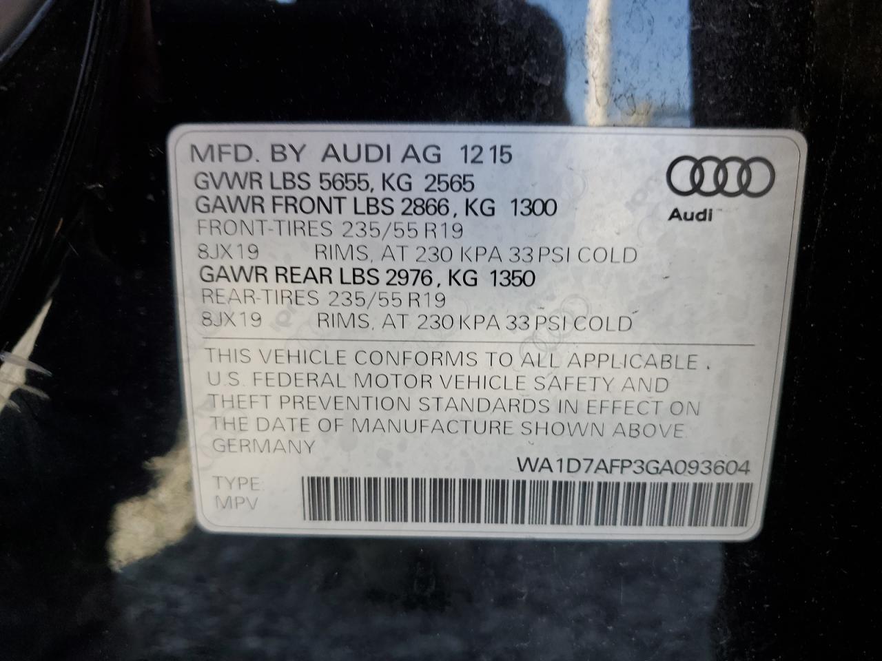 WA1D7AFP3GA093604 2016 Audi Q5 Premium Plus S-Line