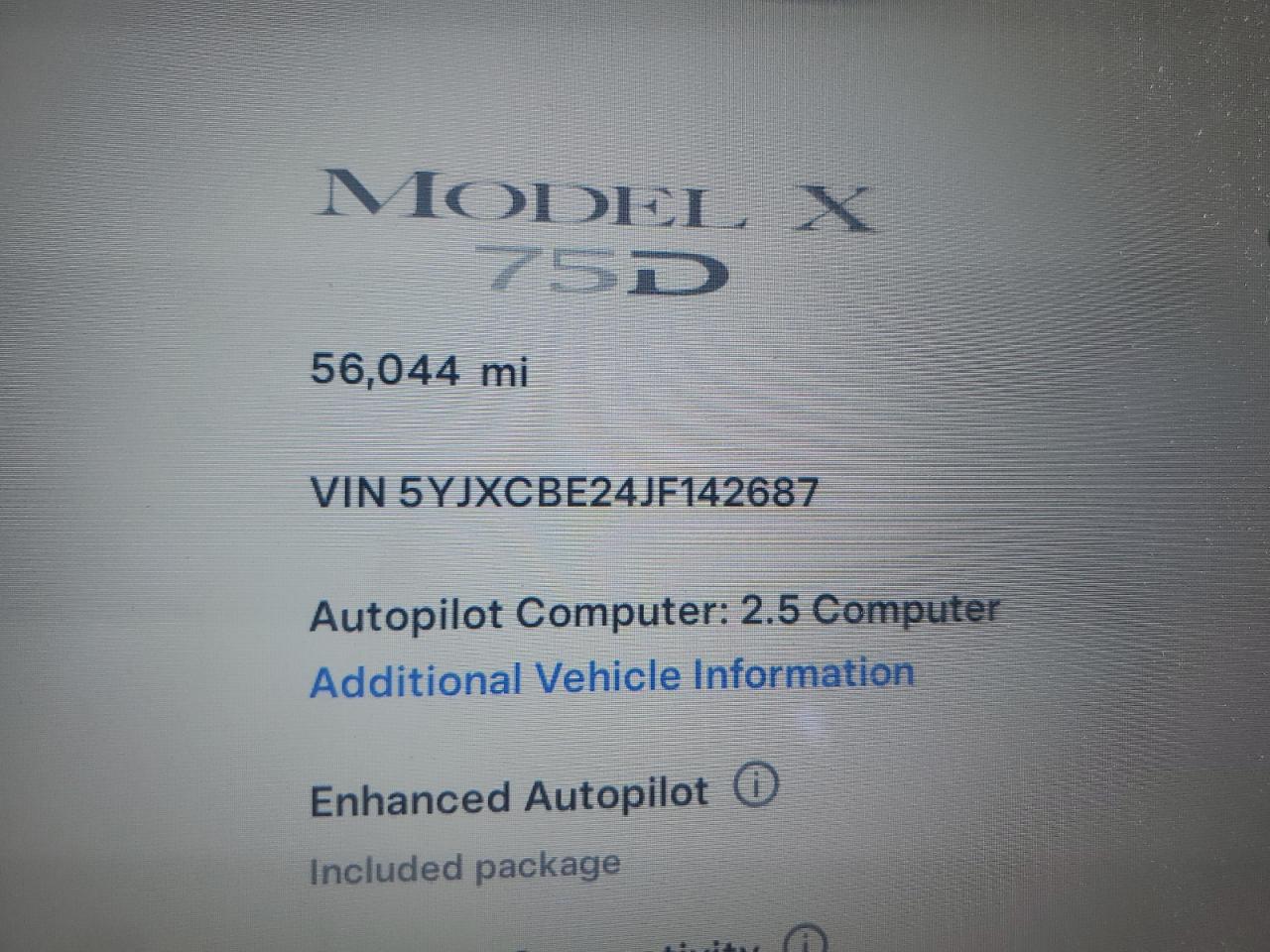 5YJXCBE24JF142687 2018 Tesla Model X