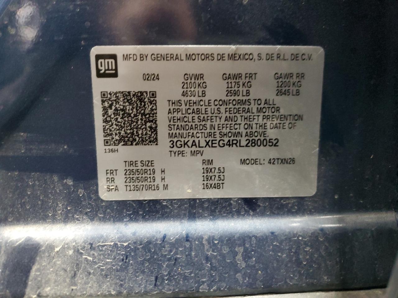 3GKALXEG4RL280052 2024 GMC Terrain Denali