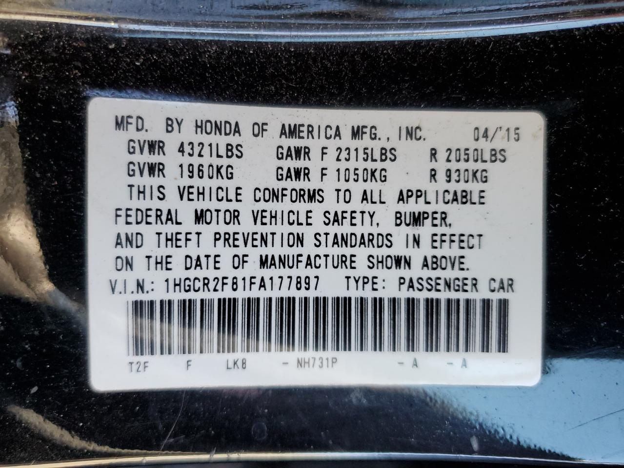 2015 Honda Accord - Image 15