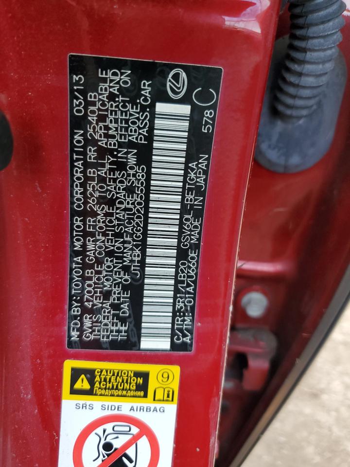 2013 Lexus Es 350 VIN: JTHBK1GG2D2055585 Lot: 74514574