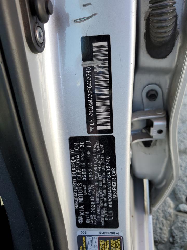 2015 Kia Rio Lx VIN: KNADM4A3XF6433740 Lot: 75477034