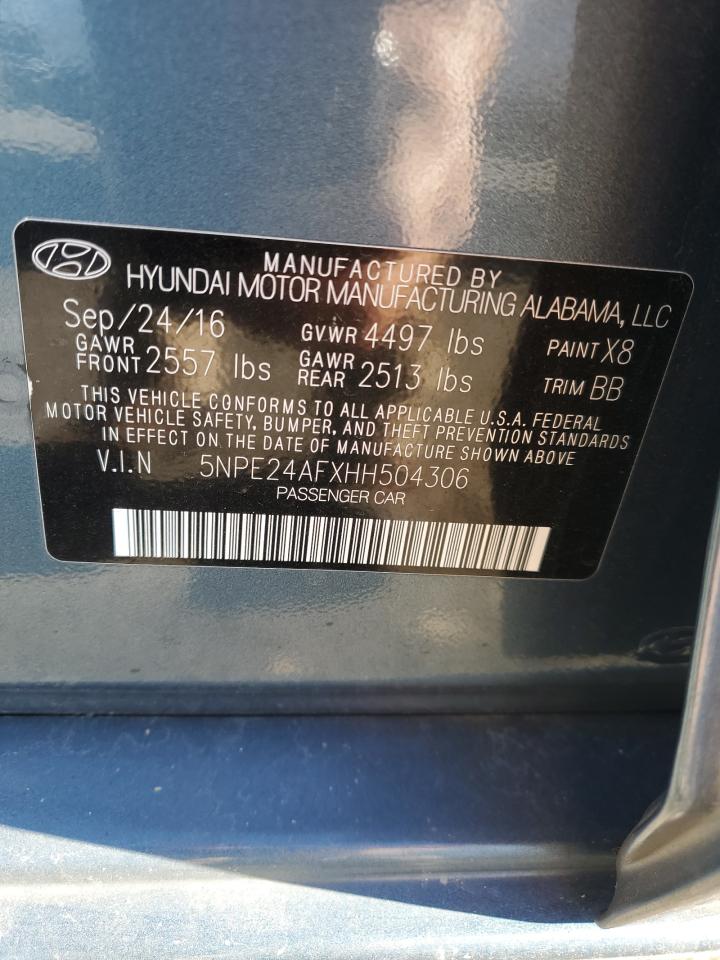 5NPE24AFXHH504306 2017 Hyundai Sonata Se