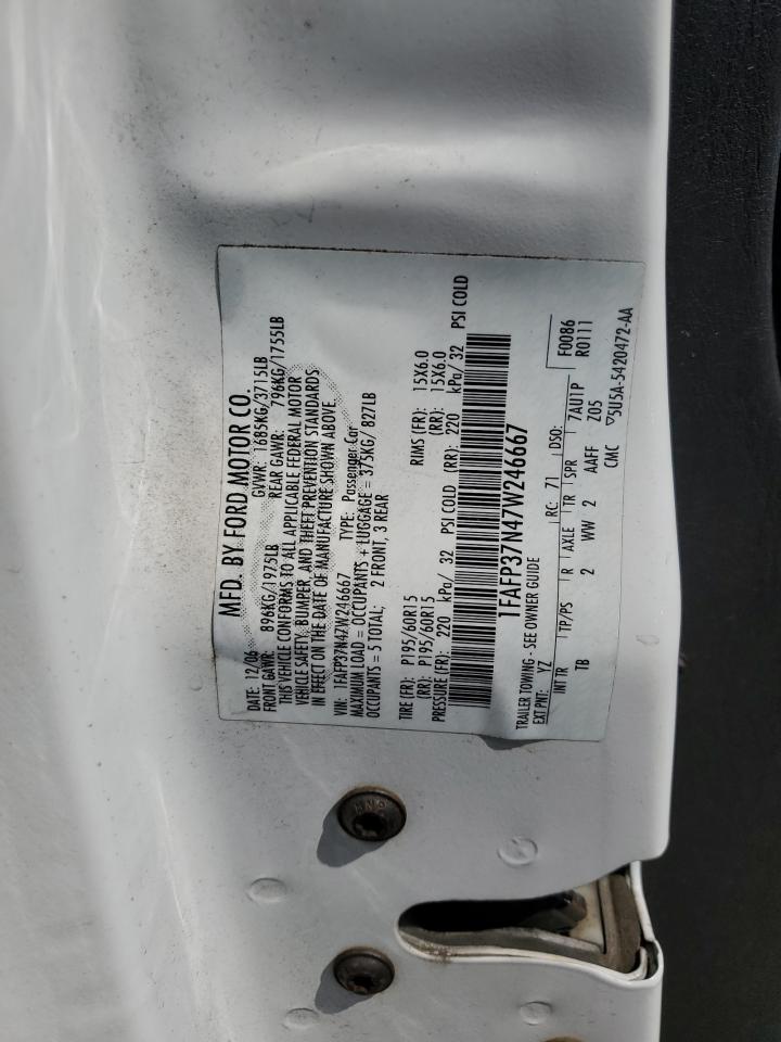 1FAFP37N47W246667 2007 Ford Focus Zx5