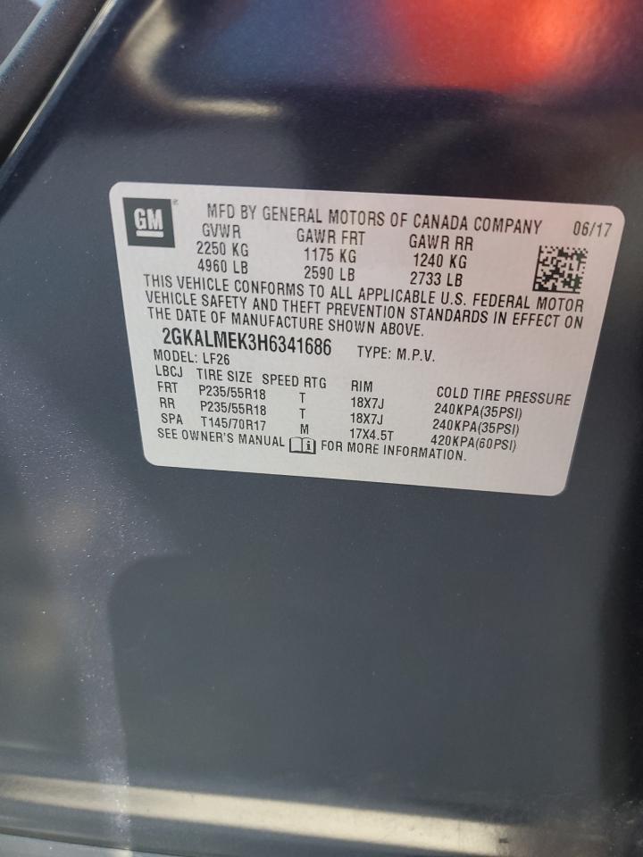 2GKALMEK3H6341686 2017 GMC Terrain Sle