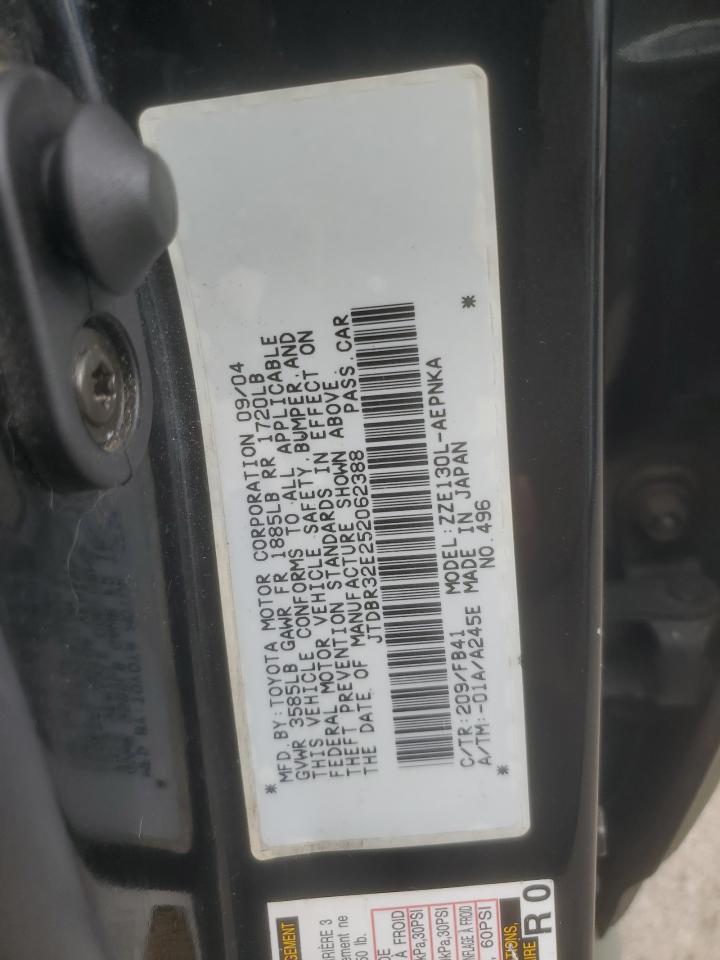 2005 Toyota Corolla Ce VIN: JTDBR32E252062388 Lot: 73865944