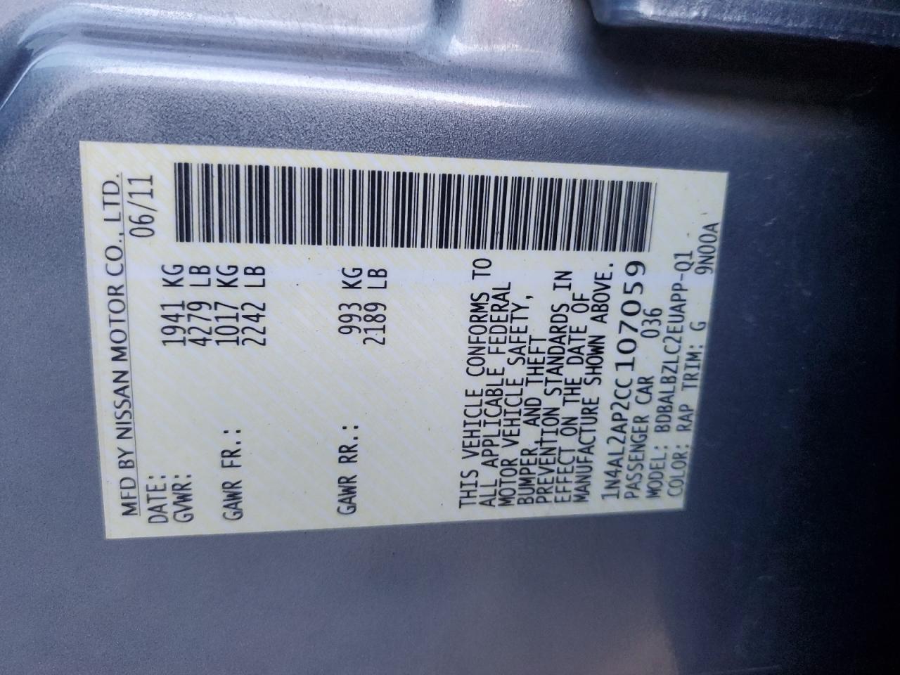 2012 Nissan Altima - Image 12