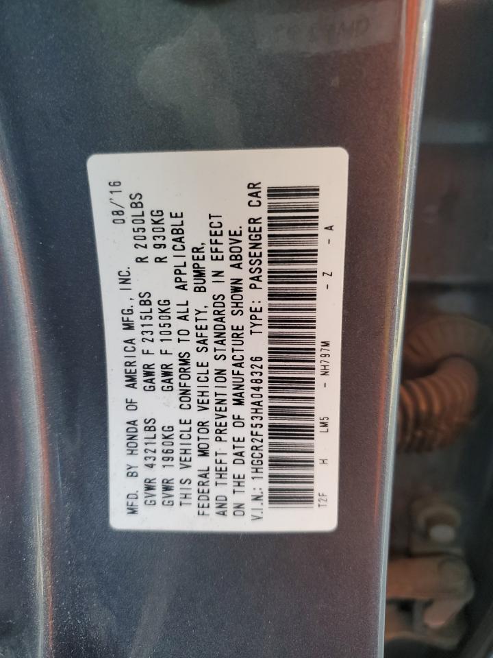 1HGCR2F53HA048326 2017 Honda Accord Sport