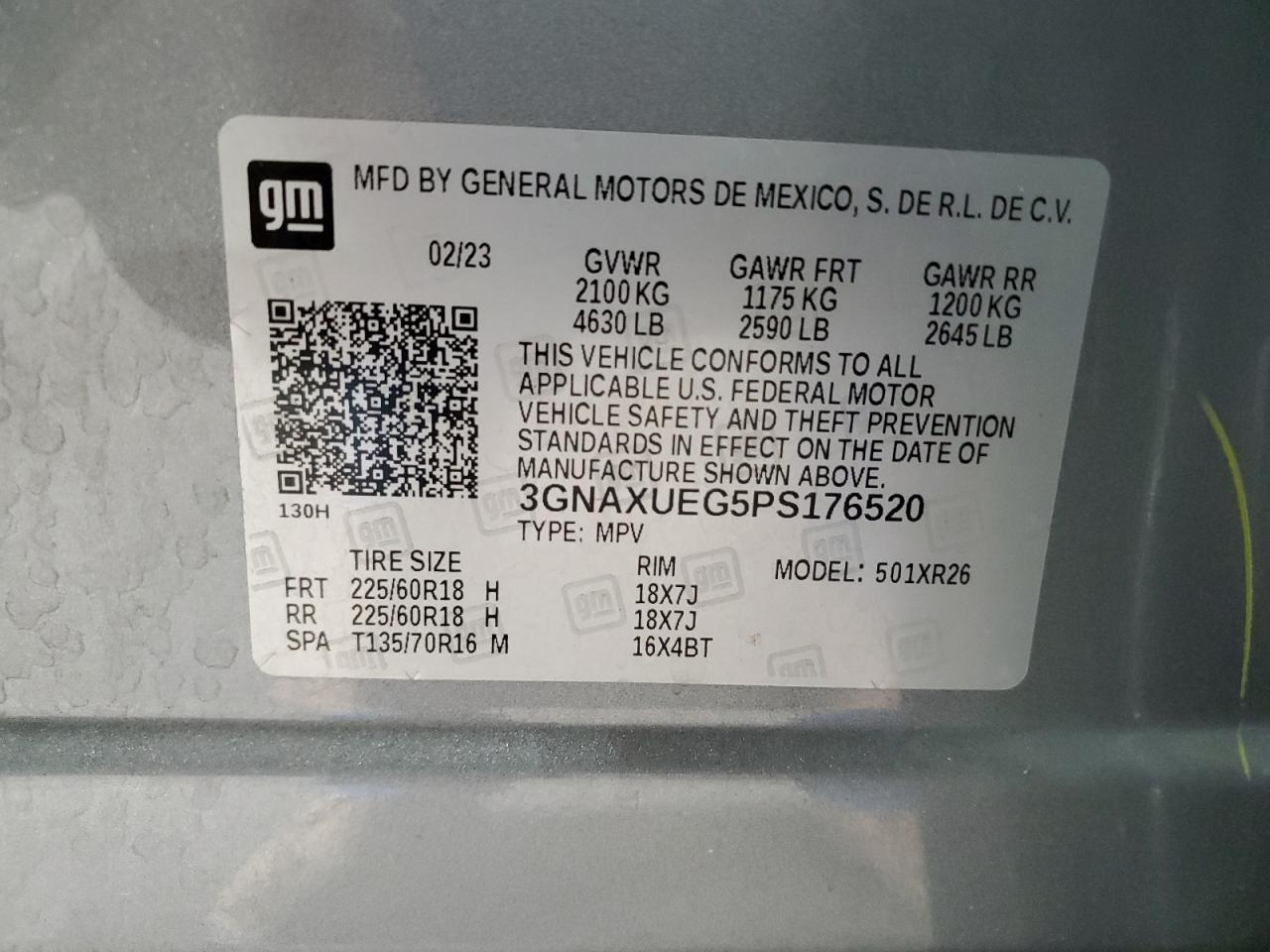 3GNAXUEG5PS176520 2023 CHEVROLET EQUINOX - Image 13