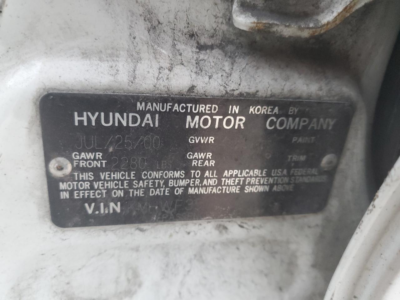 KMHWF35V0YA347621 2000 Hyundai Sonata Gls