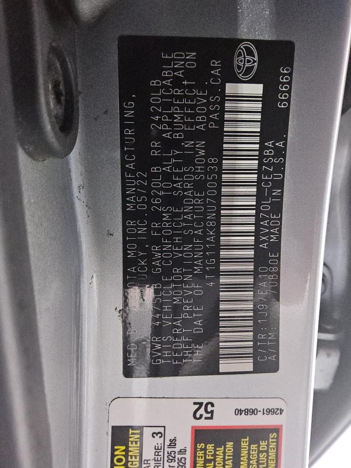 2022 Toyota Camry - Image 13