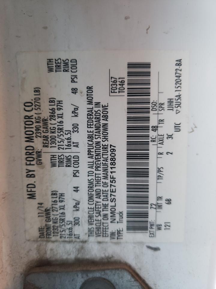 NM0LS7E75F1188097 2015 Ford Transit Connect Xl