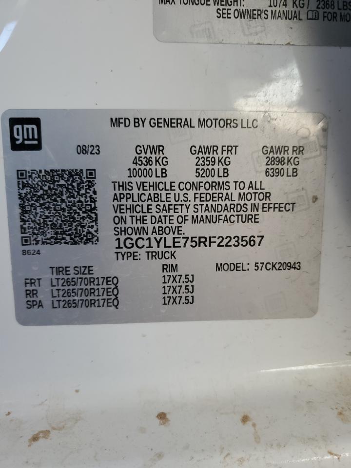 VIN 1GC1YLE75RF223567 2024 CHEVROLET ALL Models no.13