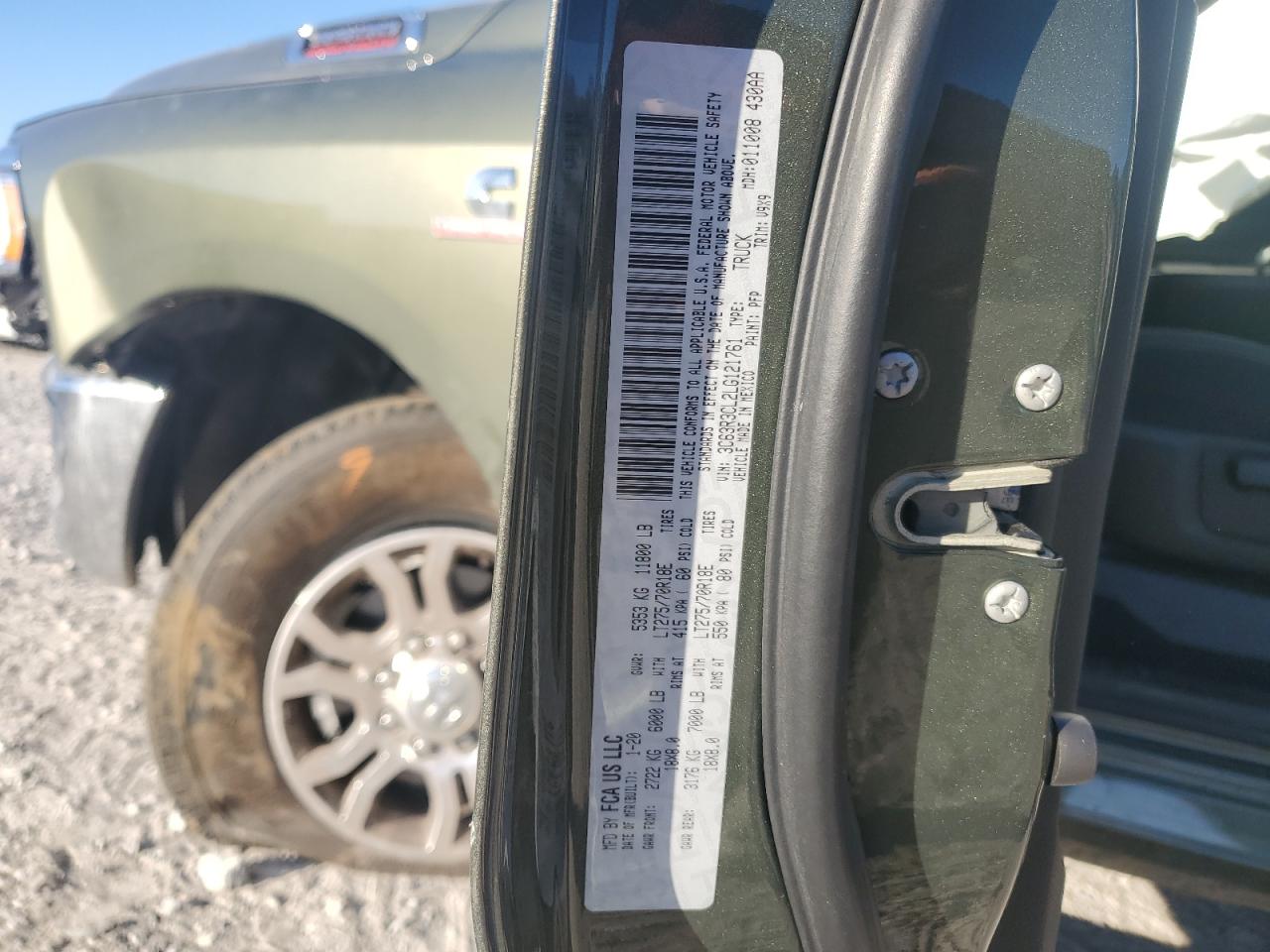 2020 Ram 3500 Tradesman VIN: 3C63R3CL2LG121761 Lot: 76668004