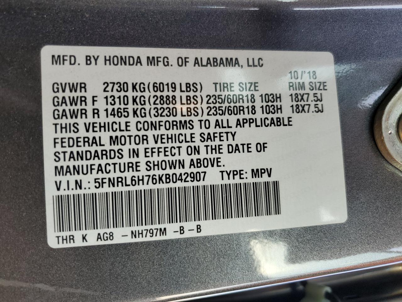 2019 Honda Odyssey - Image 15