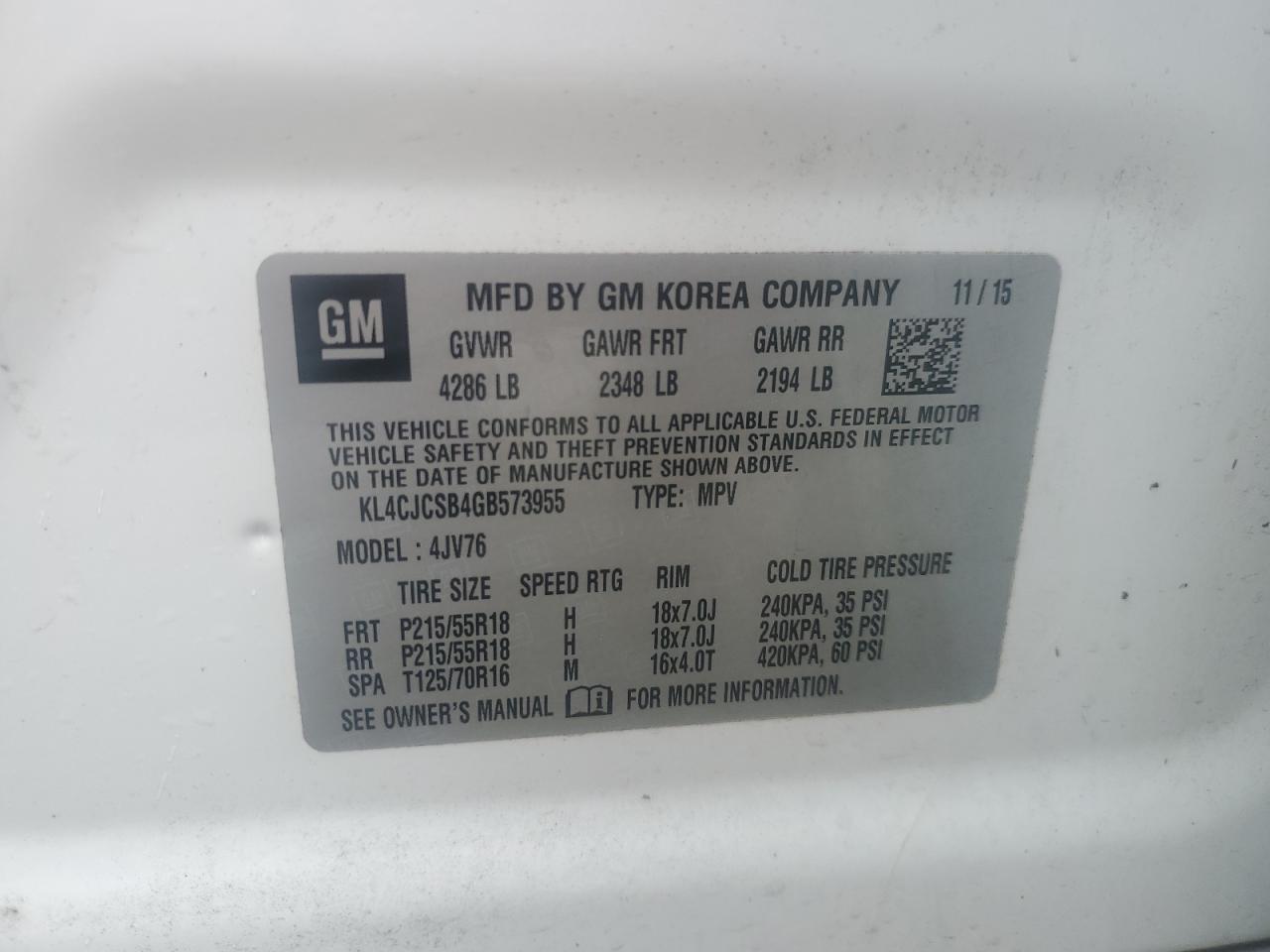 KL4CJCSB4GB573955 2016 BUICK ENCORE - Image 13