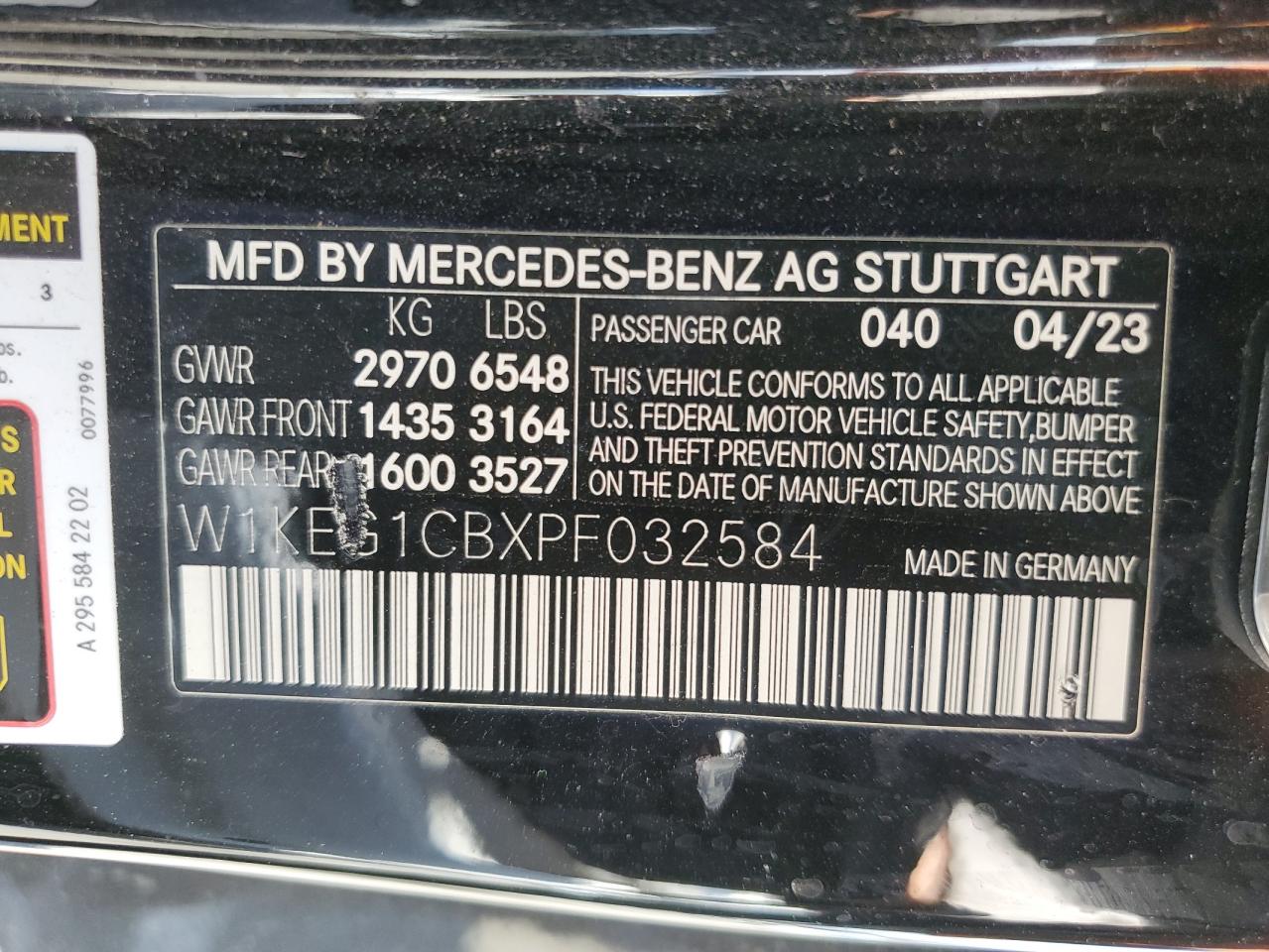 W1KEG1CBXPF032584 2023 Mercedes-Benz Eqe Sedan 350 4Matic