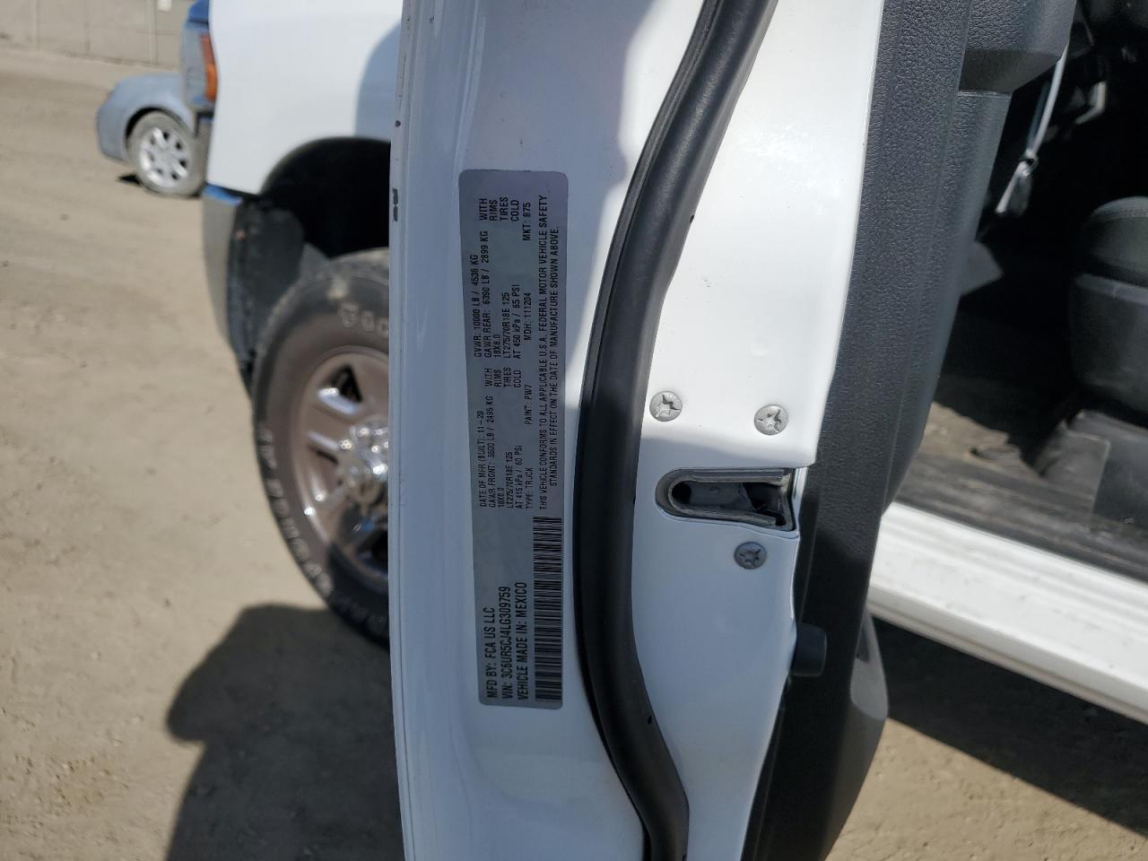 2020 Ram 2500 Tradesman VIN: 3C6UR5CJ4LG309759 Lot: 76738544