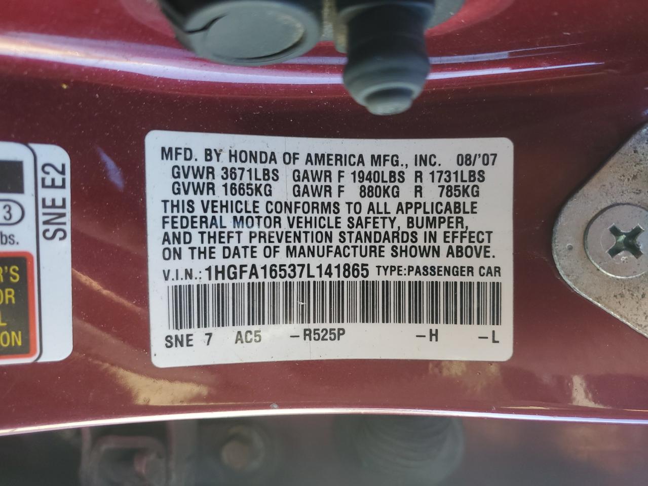 2007 Honda Civic - Image 14