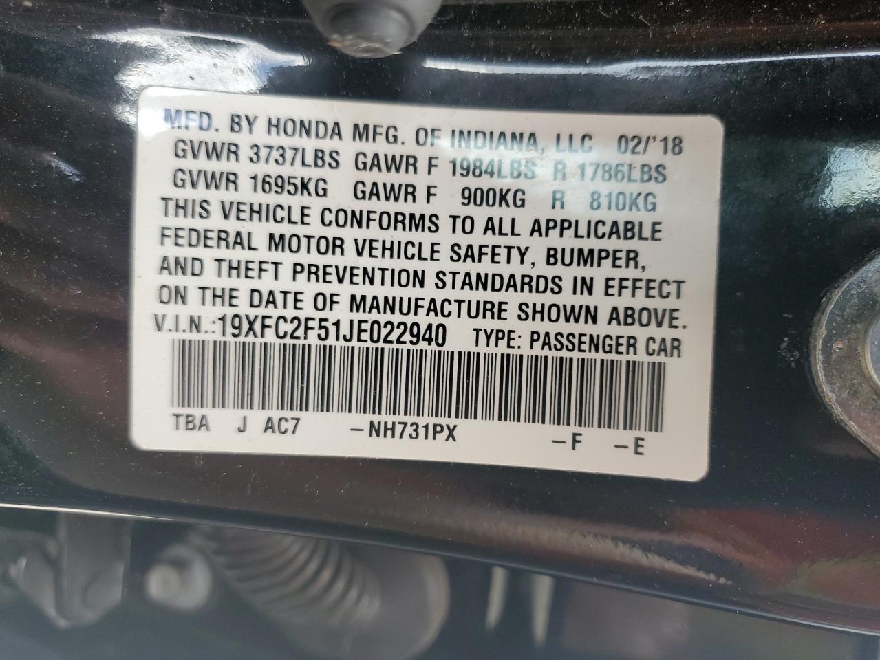 2018 Honda Civic - Image 12