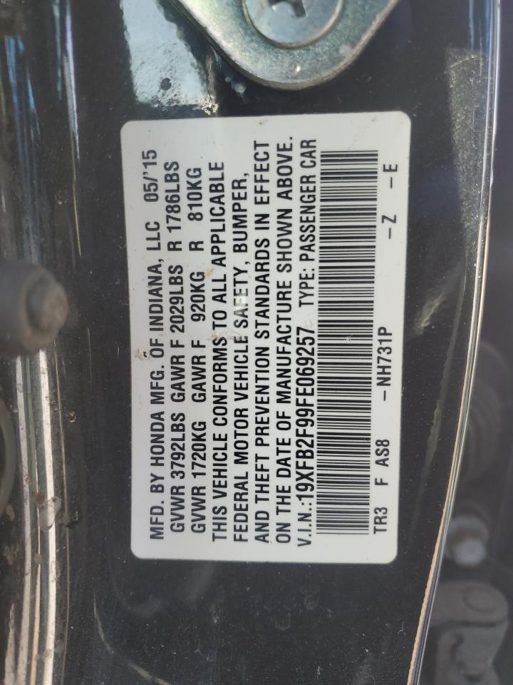 19XFB2F99FE069257 2015 Honda Civic Exl