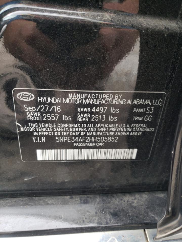 5NPE34AF2HH505852 2017 Hyundai Sonata Sport