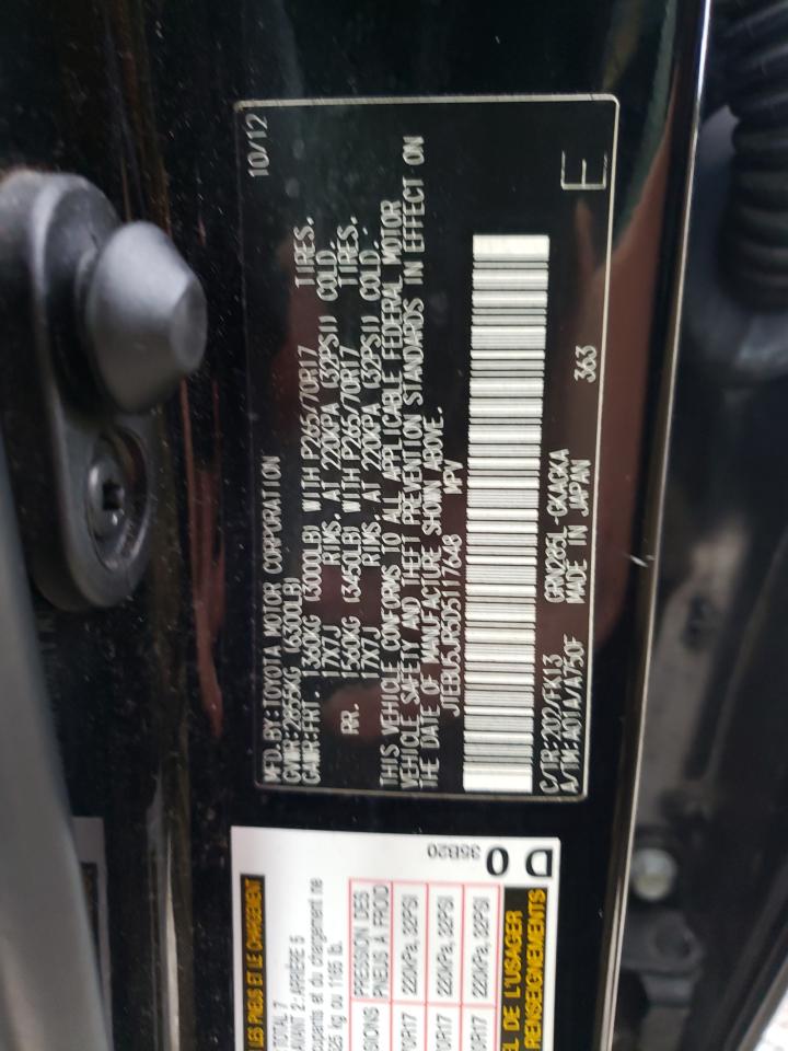 JTEBU5JR5D5117648 2013 Toyota 4Runner Sr5