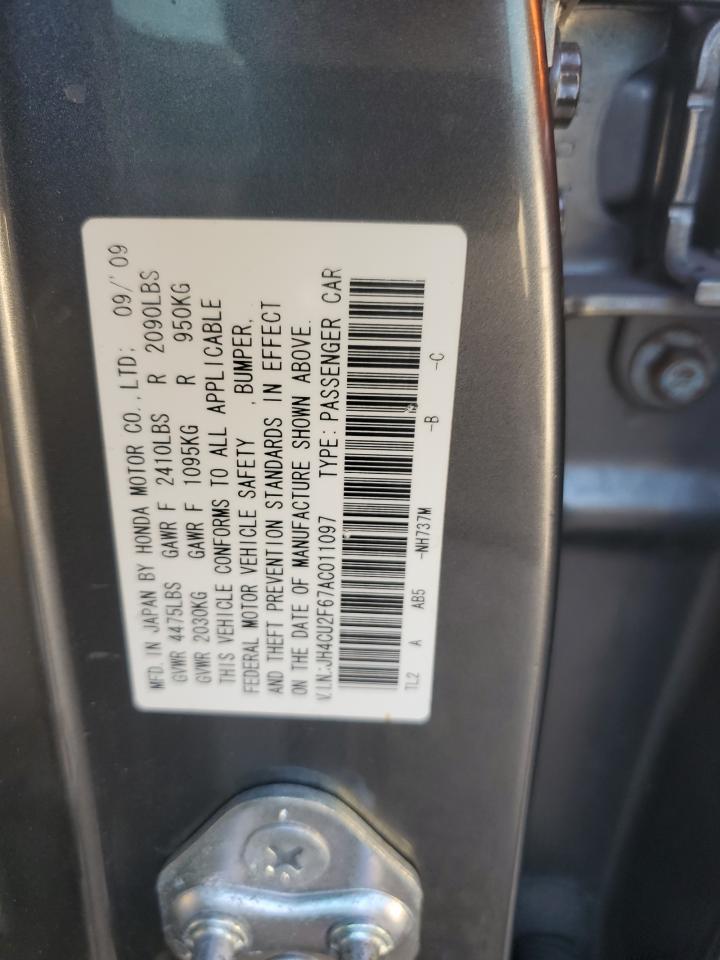 JH4CU2F67AC011097 2010 Acura Tsx