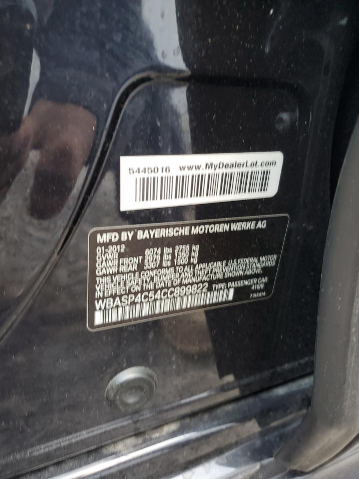 2012 BMW 550 Xigt VIN: WBASP4C54CC899822 Lot: 78737584