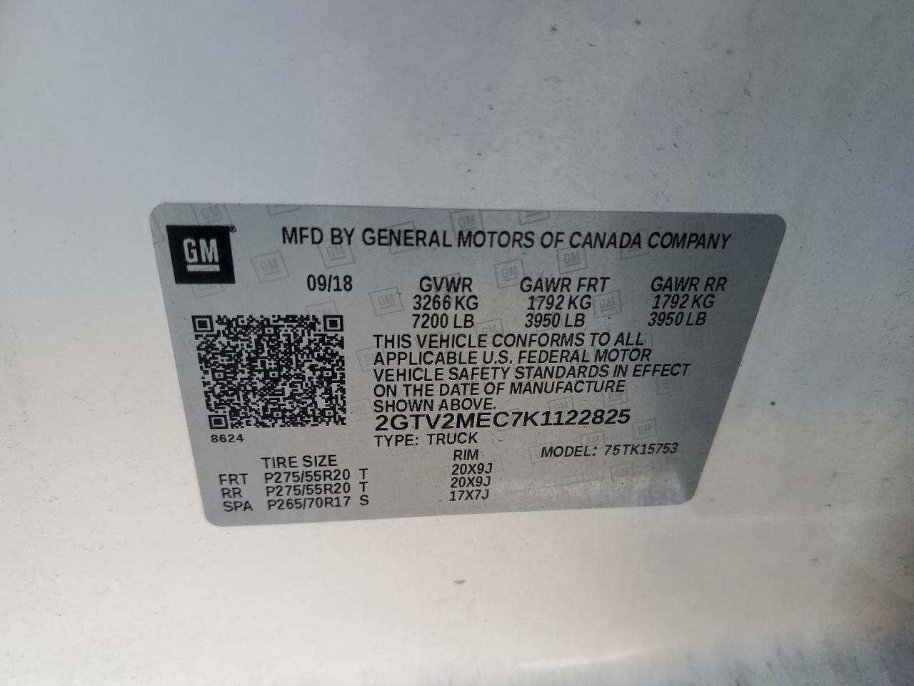 2GTV2MEC7K1122825 2019 GMC Sierra Limited K1500 Sle