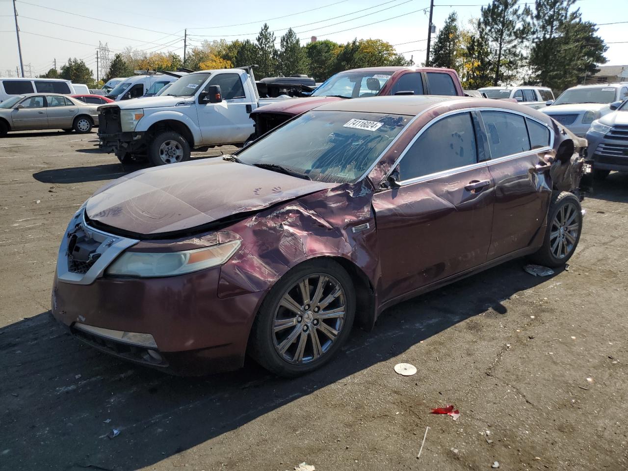 2011 Acura Tl VIN: 19UUA8F28BA000462 Lot: 74116024