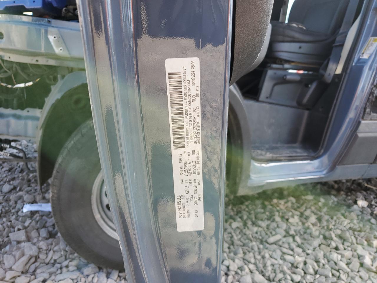 2019 Ram Promaster 3500 3500 High VIN: 3C6URVJG5KE553597 Lot: 78224194