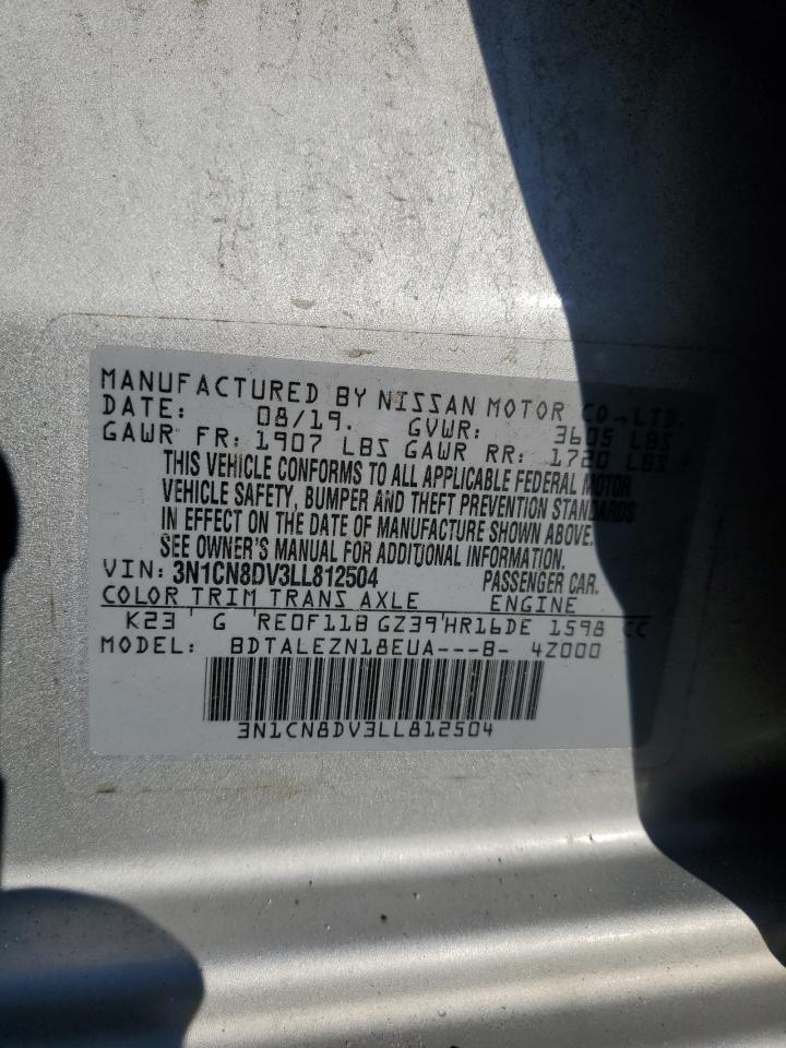 2020 Nissan Versa S VIN: 3N1CN8DV3LL812504 Lot: 74273864