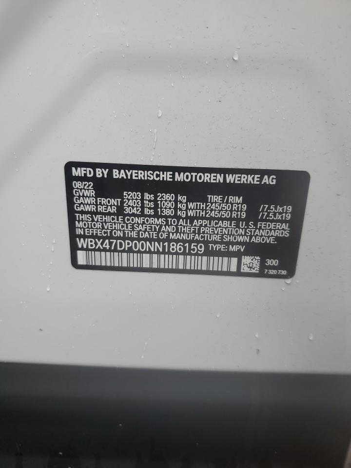 WBX47DP00NN186159 2022 BMW X3 Sdrive30I