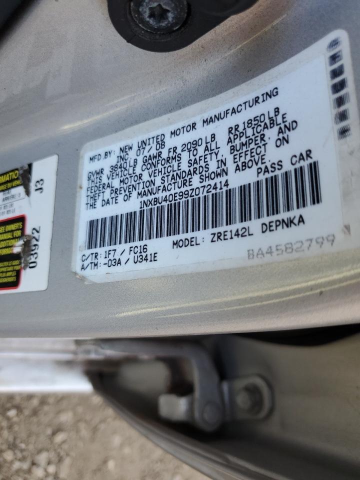 1NXBU40E99Z072414 2009 Toyota Corolla Base