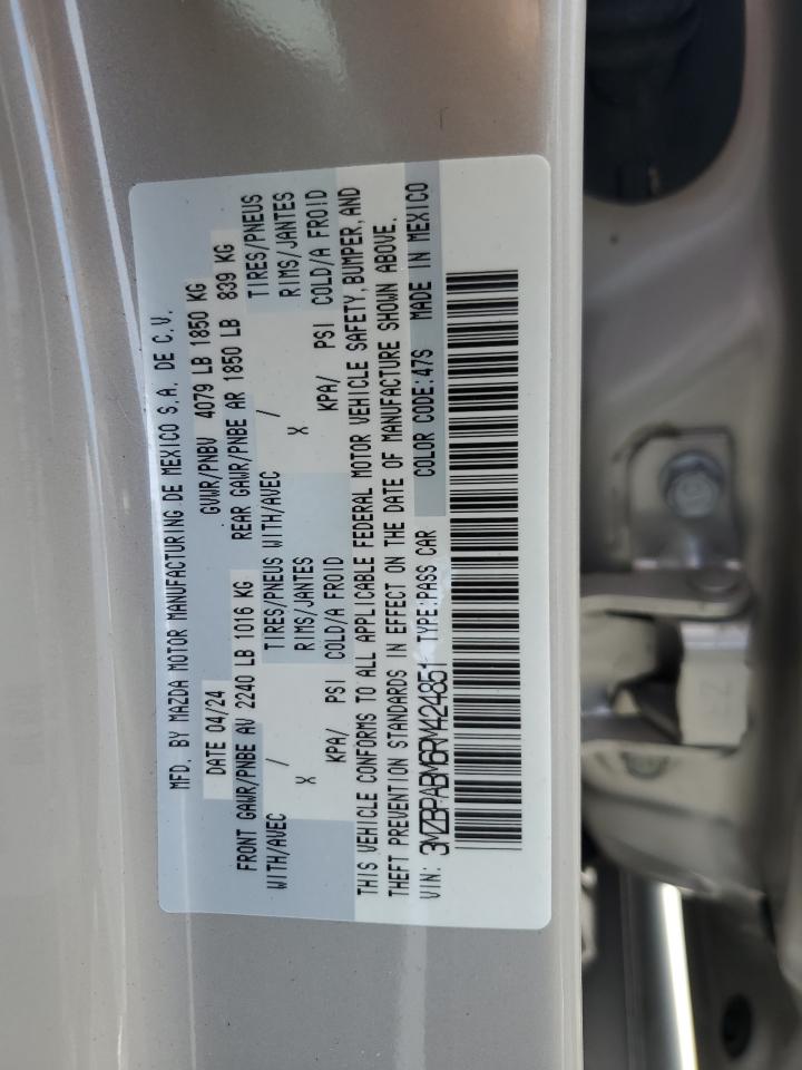 3MZBPABM6RM424851 2024 Mazda 3 Select Sport